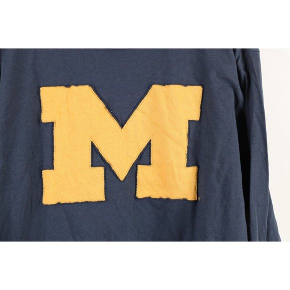47 Brand Mens Small Faded University of Michigan Block M Long Sleeve T-Shirt - Picture 5 of 9